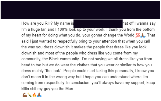 RichardHeartWin's tweet photo. Did I just get told I make black people look bad? https://t.co/McE1sjVVwL