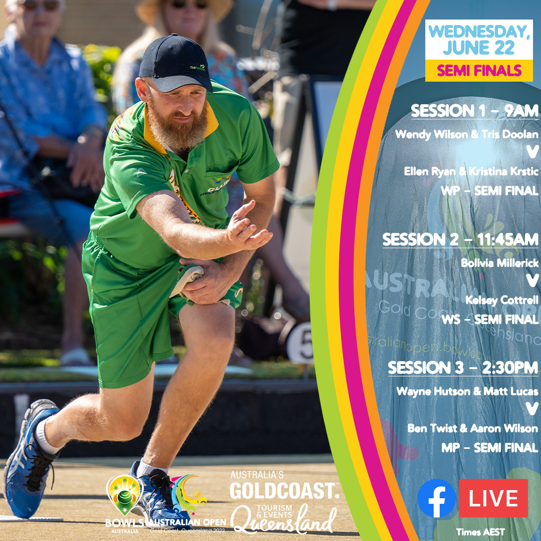 Bowls Australia on Twitter "👌 A huge day of semifinals action to come