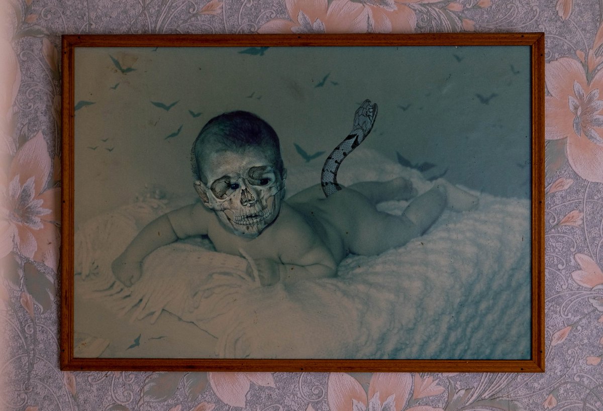 UnderwillM's tweet photo. KitchArt / TrashArt
Baby Skull Face &amp; Snake Ass.
Good Fucking Morning 🤪☠️😇
#underwill #TrashArt #kitchArt https://t.co/sihMltVav6