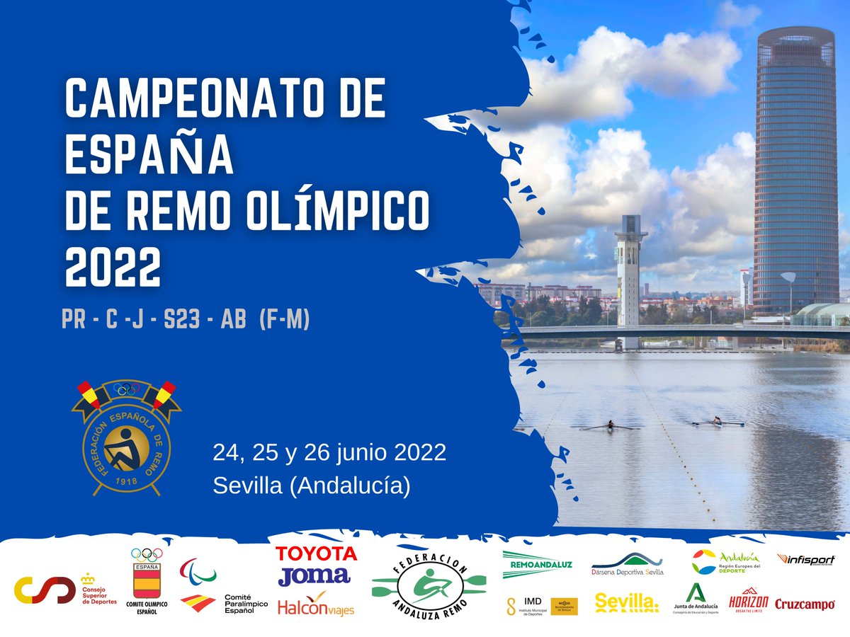 remoandaluz's tweet photo. Cuadro de participación y horario provisional del Campeonato de España de remo olímpico y paralímpico

👉 https://t.co/icLJvTaNHz https://t.co/YBWErQzJes