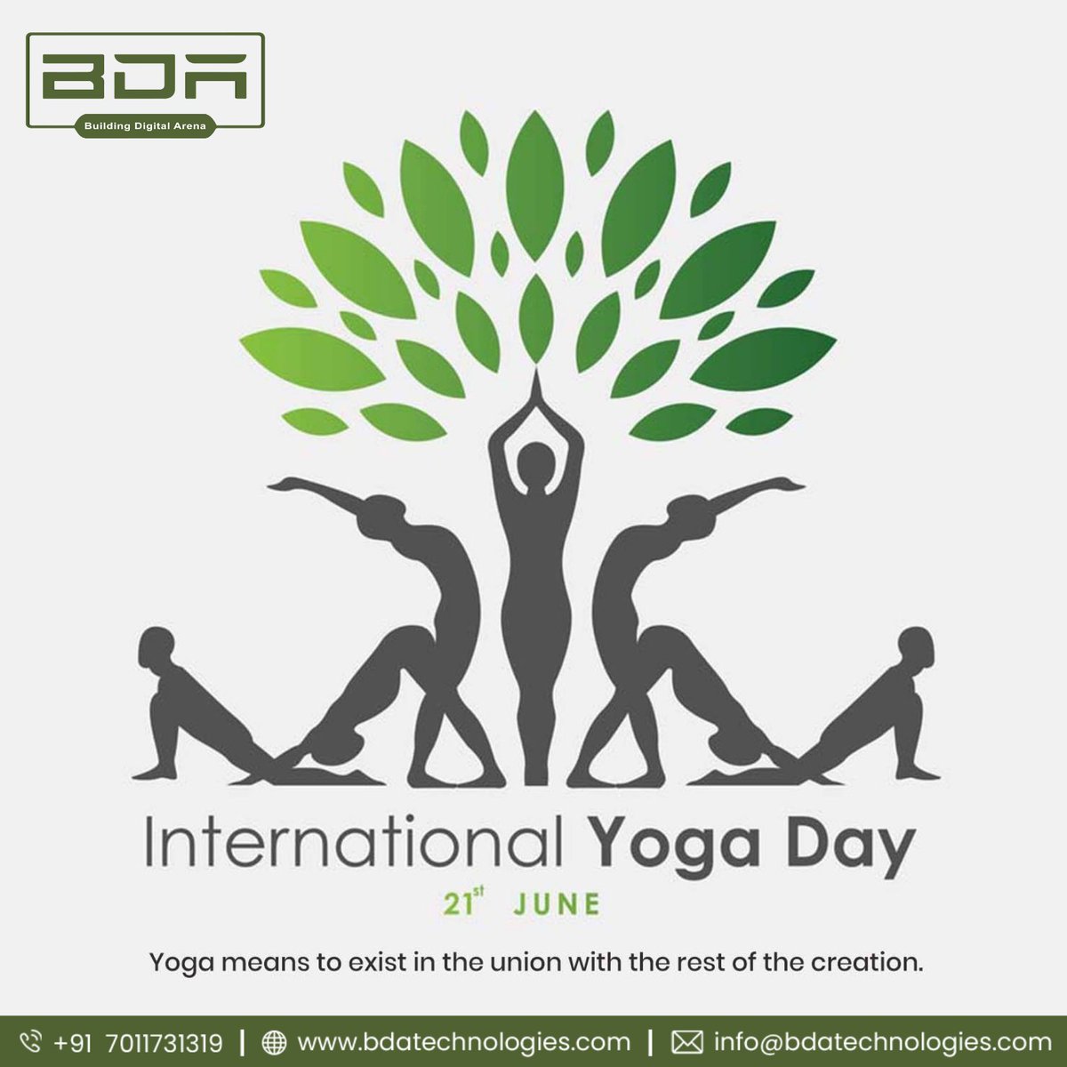 BDATechnologies's tweet photo. Yoga is something that helps you bring freedom to your life. Practice yoga and stay blessed.

Warm greetings on Yoga Day to you. 

#yogaday #yogadaypost #internationalyogaday #socialmediaagency #digitalmrketing #itsupport #bda https://t.co/4uZ0uCpmhU