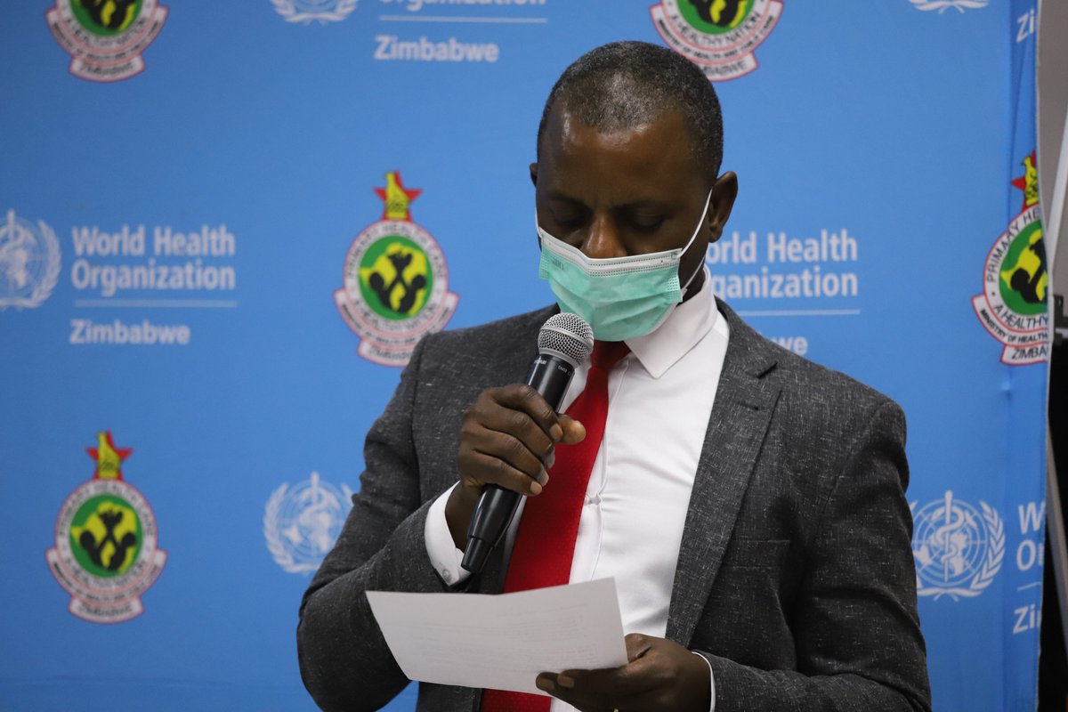 WHO_Zimbabwe's tweet photo. In his opening remarks, @MoHCCZim National AMR Focal Point (CD) Dr Munyaradzi Dobbie noted, "This  training is important, it  will help  us on strategizing how best we can maximally utilize available &amp; future recourses,  learn how to cost, budget &amp; prioritize #AMR activities." https://t.co/AzsNA3ey9j