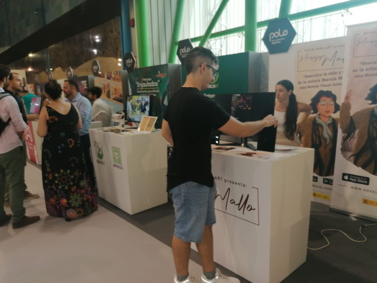 PoloDigitalMLG's tweet photo. ¡Seguimos en @cmmalagafair!
No pierdas la oportunidad de acercarte a conocer a nuestros habitantes y sus propuestas innovadoras para el sector de la cultura.
¡Te esperamos!
@Fycma @azafatamargot @heqate @LPescueladecine @visitasvirtual @novelingo @cienciavr #feeel @serialify https://t.co/uasK0VeQ6r