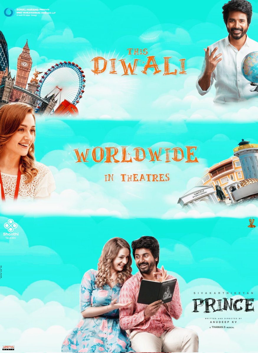 Theatres gonna laugh for cracking jokes and Dance for blasting music 
This diwali gonna be super special 
#PrinceForDiwali ❤️🕊️

Get ready for a Hilarious ride😍

Here is my small edit for #Prince 
Hope u all like it 

@Siva_Kartikeyan @anudeepfilm @MusicThaman #MariaRyaboshapka
