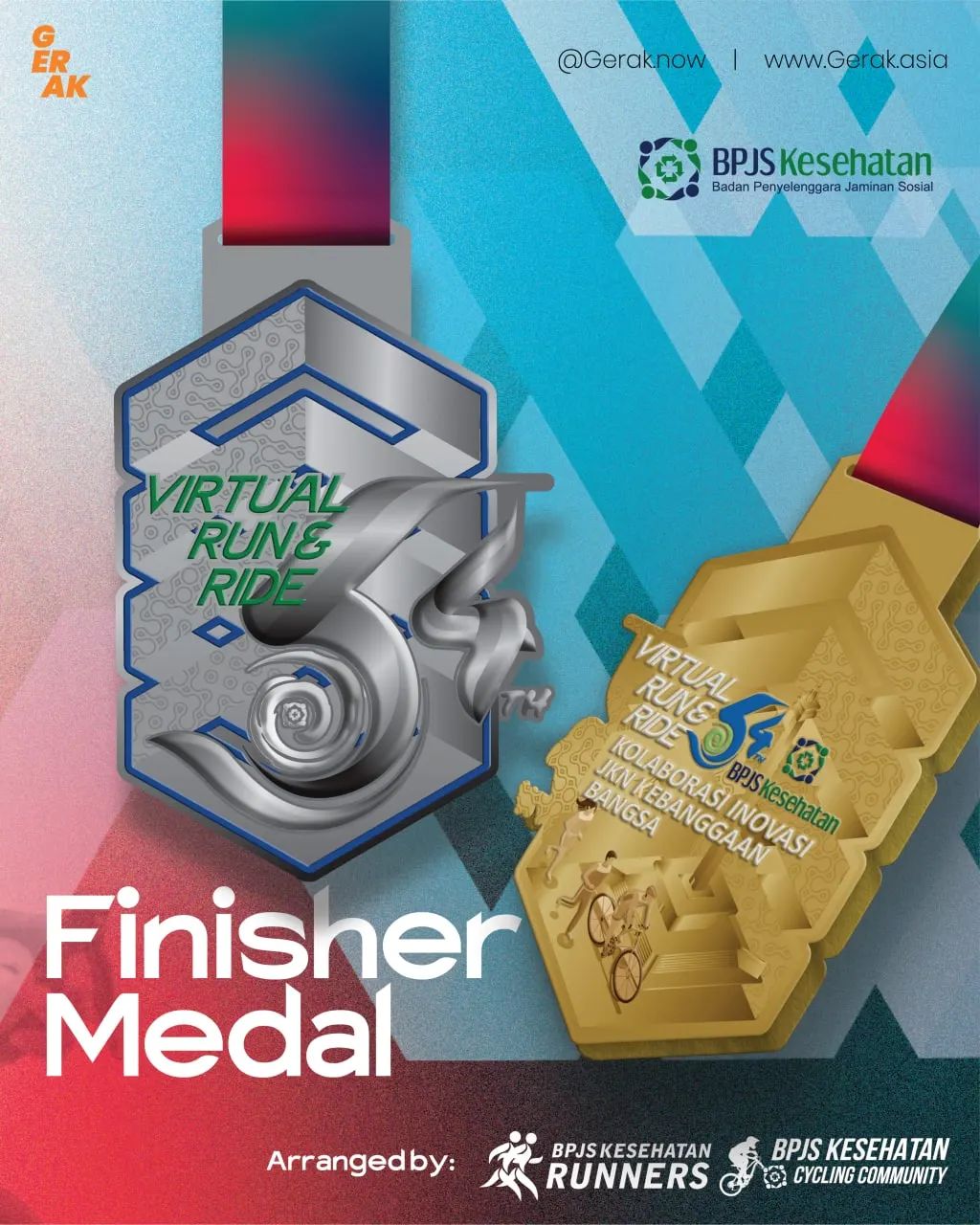 Medali 🏅 Virtual Race 54th BPJS Kesehatan â€¢ 2022