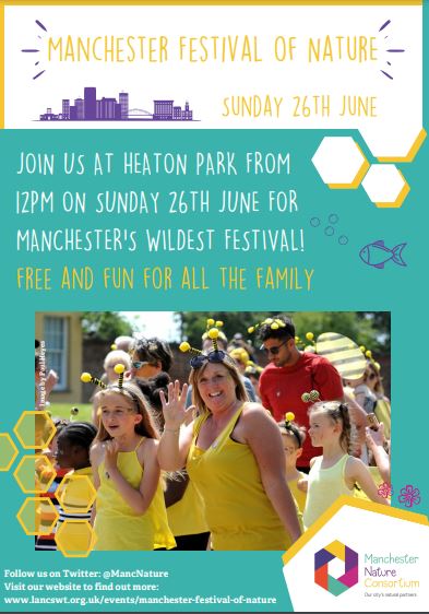 We are looking forward to the Manchester Festival of Nature. Head down to Heaton Park this Sunday for Manchester's wildest festival. 🐝🌳🌼 @MancNature