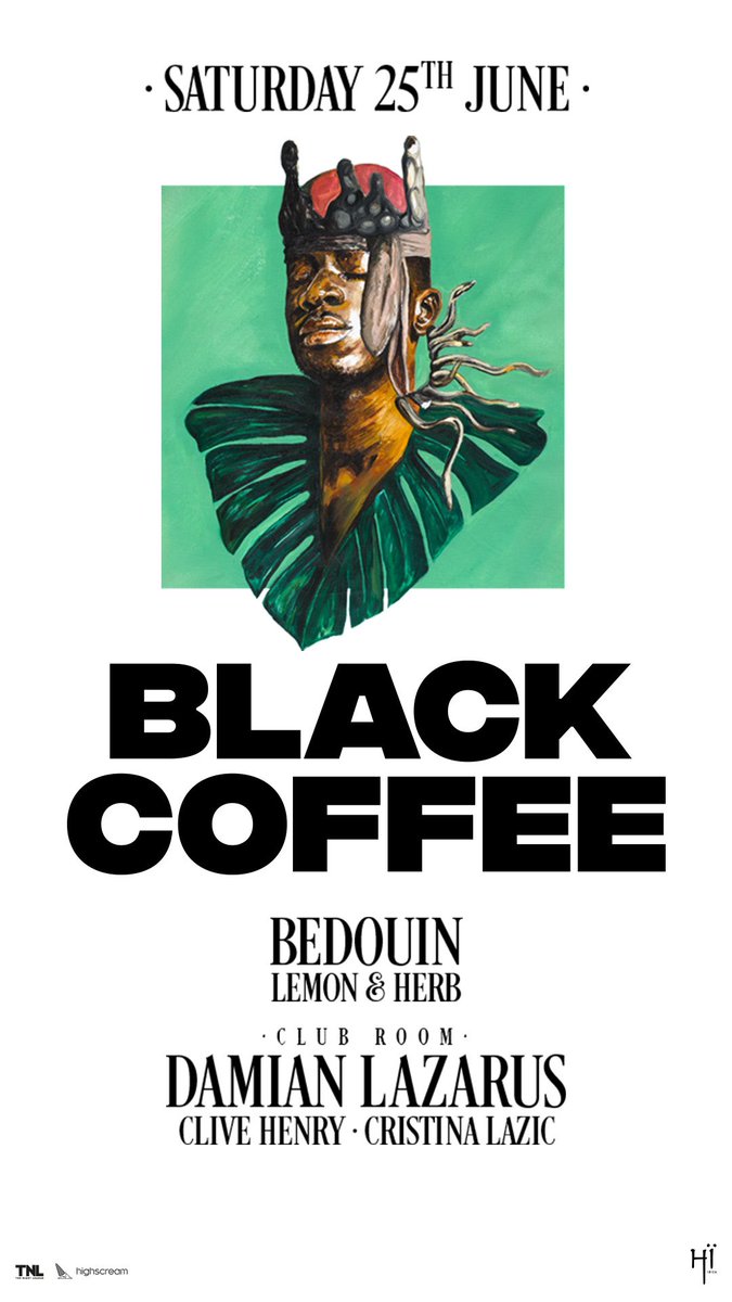 Catch us at @hiibizaofficial this Saturday with @RealBlackCoffee @damianlazarus @Bedouin_Music