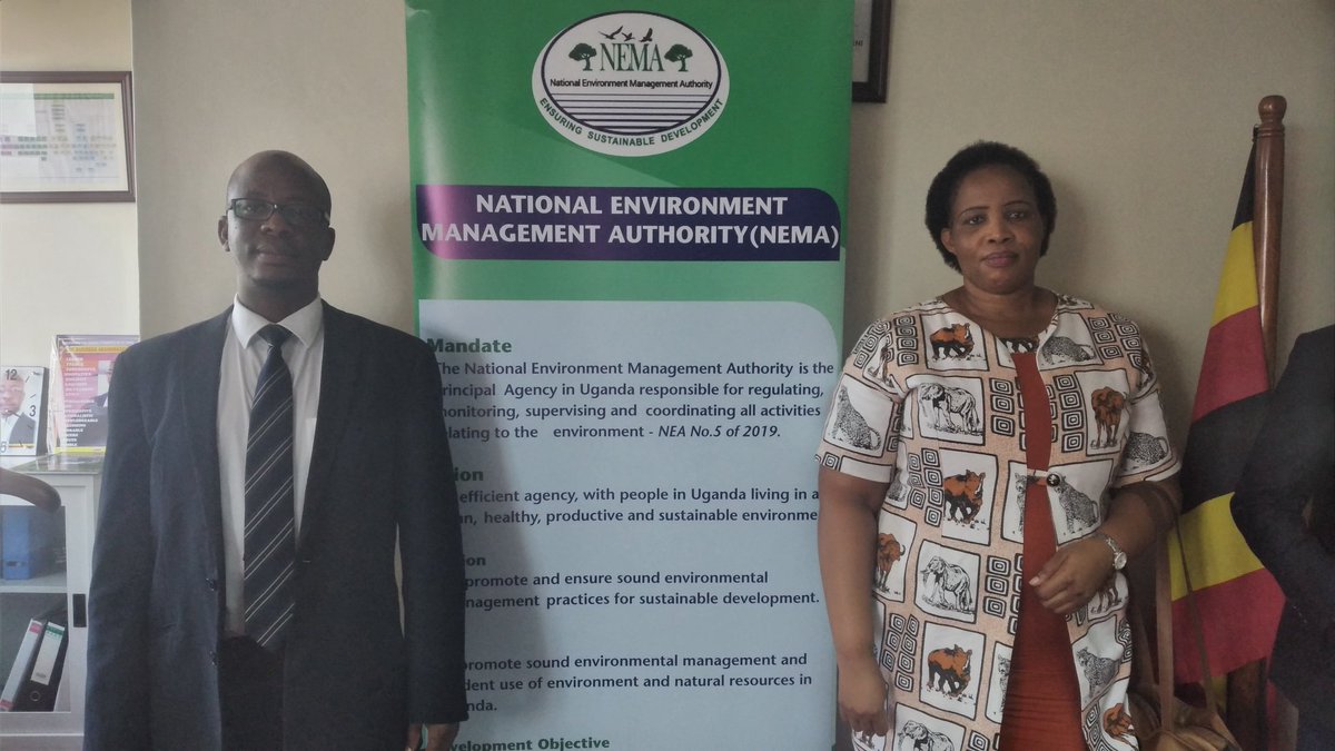 nemaug's tweet photo. @Eskom_MD together with Eskom finance director Mr. Steven Byaruhanga have paid a courtesy call to @nemaugED @ABarirega. Deliberations revolved around how @Eskomug and @nemaug can work together to promote sustainable development & best environment practices
#NEMAworks
#ConserveUg https://t.co/bnVLSTEQS1