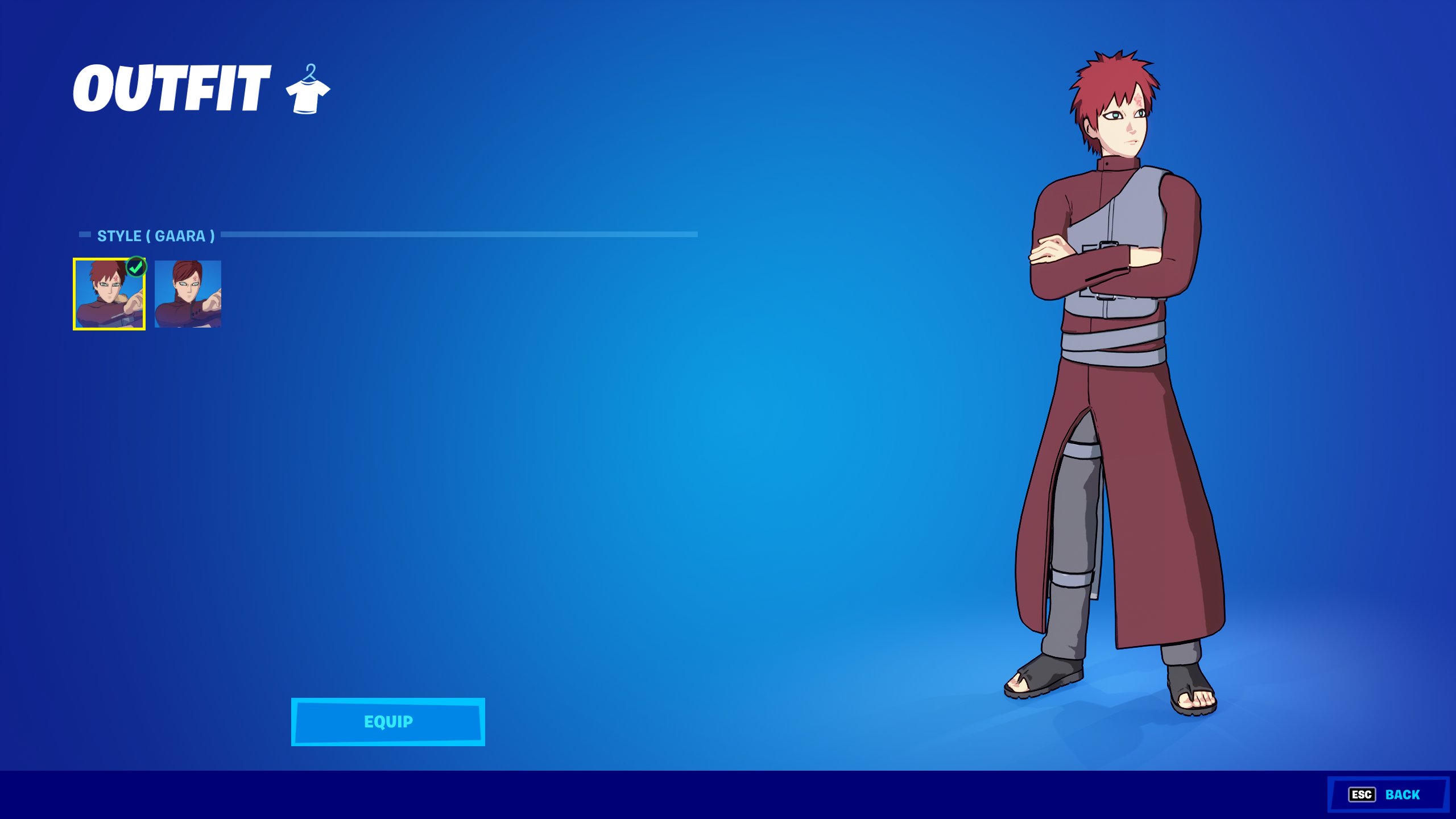 Gaara in Fortnite