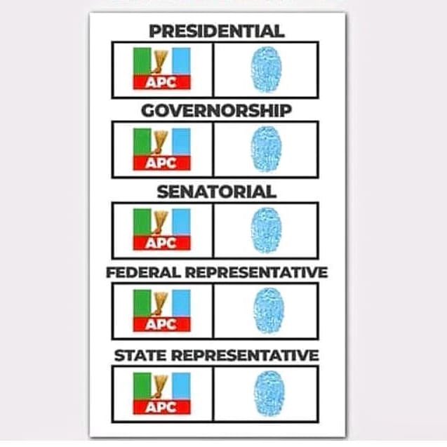 woye1's tweet photo. Don’t be ashamed to state which party , you will vote for . For General election in 2023, I , Woye will vote for @OfficialAPCNg from Top to Bottom. https://t.co/btPJvluLFn