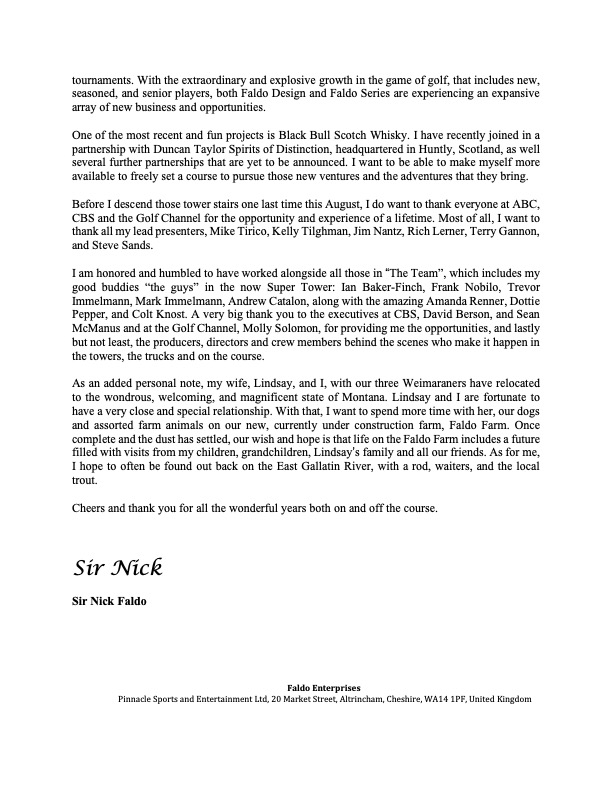 Sir_NickFaldo's tweet image. A statement...