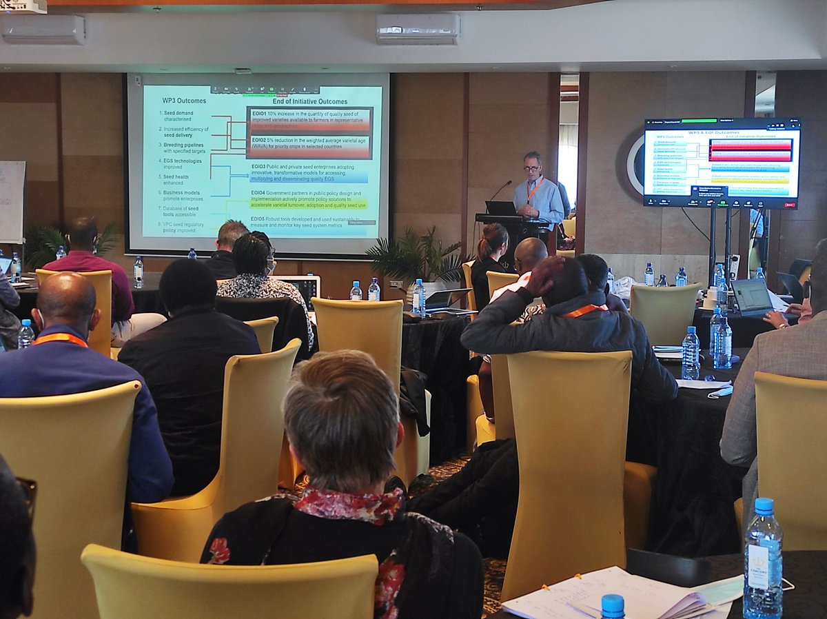 @jamesplegg presents outcomes for a new phase of research on improving the seed systems of key food security crops in our global initiative #SeedEqual. This week's launch in Nairobi comes as conflict and supply chain issues lead to worldwide concern on food supply and prices.