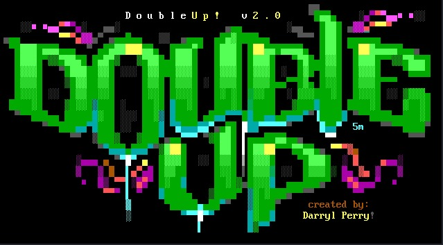arak_network's tweet photo. DoubleUP! v2.0 Door Game by Darryl Perry gets a new Intro Screen By Smooth.  Check it out on iNK tWO BBS.

telnet:https://t.co/39rDUZDQMW port:23

Logon > go to Door Game Section > iNK tWO Arcade > DoubleUp! Enjoy! https://t.co/sTEPFif6Fm