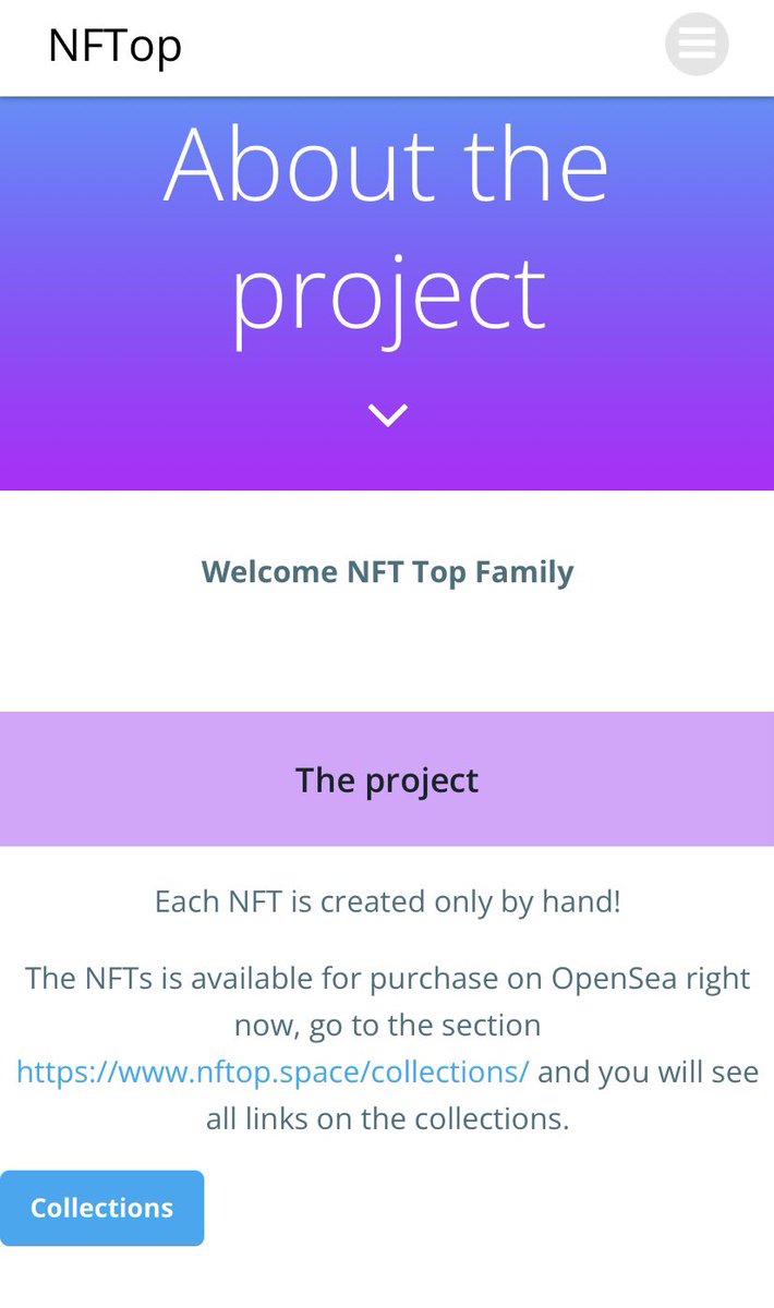 ElenaArtgent's tweet photo. About the project ✅

💜💜💜💜💜

https://t.co/vkAK9KnGW5

#NFTs #nftart #nftcollector #NFTfamily #NFTCommunity #NFTdrop #NFTProjects #NFTCollection #NFTartist #nft #NFTartwork #nftop https://t.co/ev4nSZE8Ed