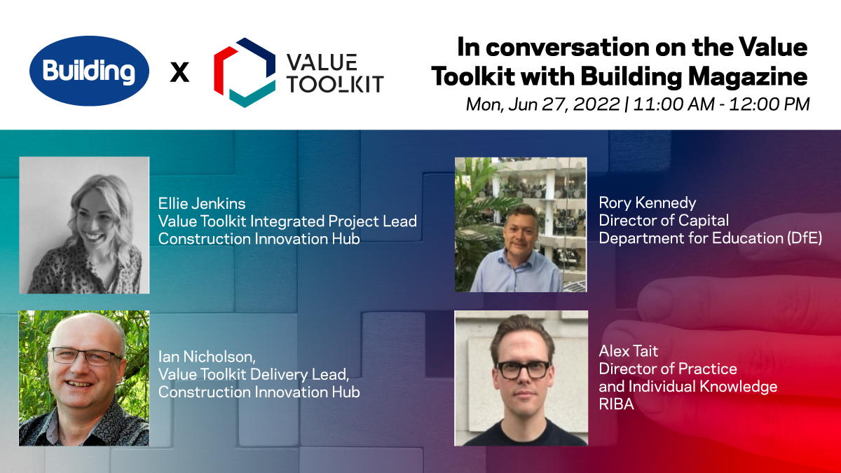 BuildingNews's tweet image. The #ValueToolkit has been a long time in the making. Conversations and other initiatives to switch from cost- to value-based decision making have existed for decades but now it&apos;s become a reality. Join our panel session on 27 June to learn more register.gotowebinar.com/register/49331…