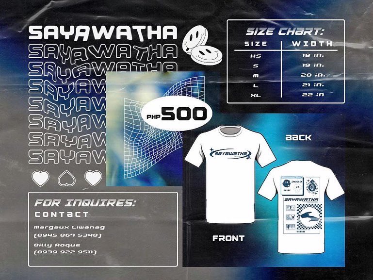 Sayawatha's tweet photo. AND WE'RE BACK!!!!! 🤭

With a new set of shirts——but this time, even better 😎

All proceeds will go to Sayawatha's bid as they compete in the Hip Hop International this August 2022 in Phoenix, Arizona. https://t.co/84TPVzaEyM