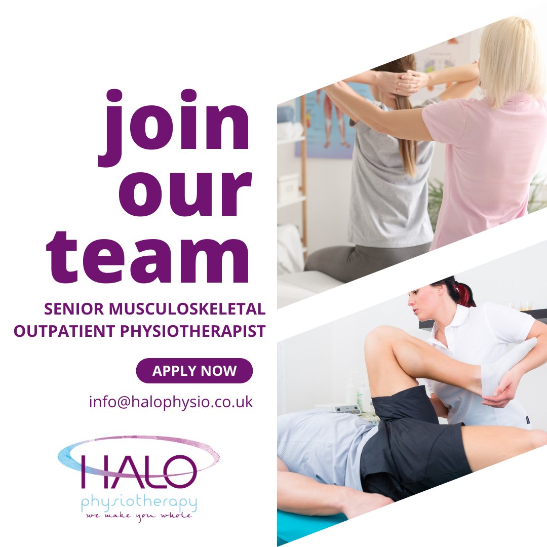 Join our team! Find out more: halophysio.co.uk/senior-musculo…
#physiotalk #physiotherapy #physiotherapist #physio #physiojobs