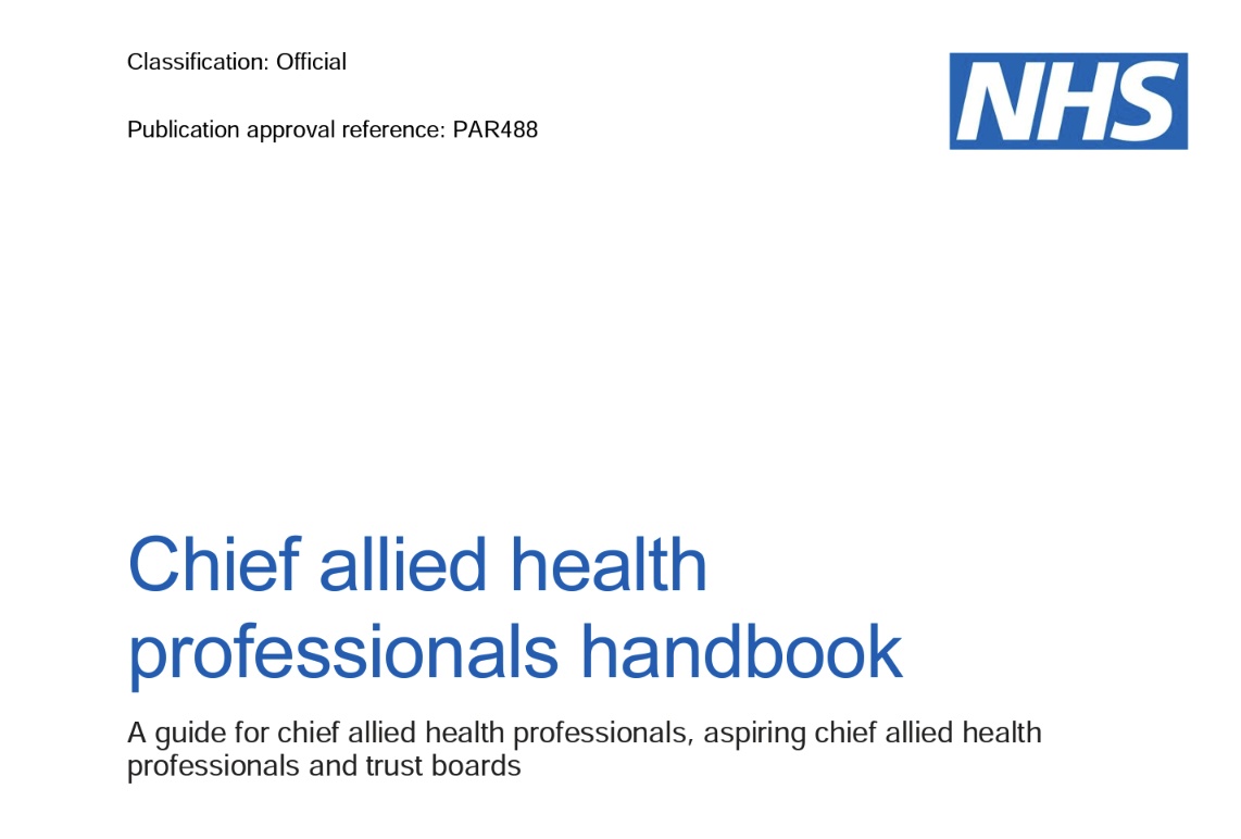 🚨NOW LIVE #AHPLeadership 🚨

📚 Chief AHP handbook - a guide for chief AHPs, aspiring chief AHPs &amp; trust boards 

📚 AHPs within integrated care systems - guidance for system executives &amp; senior leaders 

🌐 - england.nhs.uk/ahp/implementi…