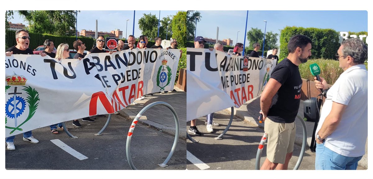 tu_abandono's tweet photo. 📣 #Concentración | Hoy Sevilla acoge Reunión de Secr. Grales. de Prisiones del Consejo de EU 🇪🇺

👉🏼 TAMPM está a 40° en la puerta para seguir EXIGIENDO el Reconocimiento Profesional y Salarial que merecemos‼️

👉🏼 Ortiz entrando por la puerta de atrás, como un COBARDE 🐔

#TAMPM https://t.co/a8TRPMRODe