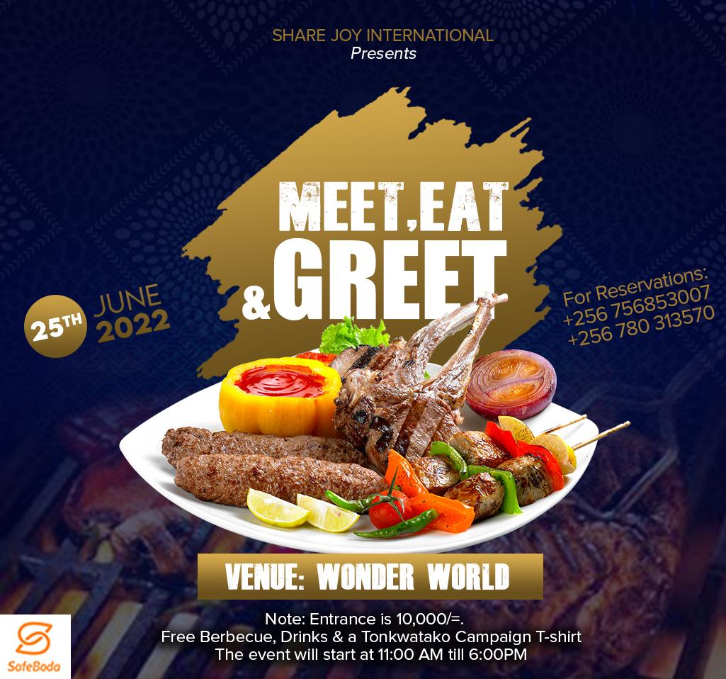 joelonamugera's tweet photo. Guys, this weekend join @sharejoyug as we get together and get ready for our campaign launch 
Expect lots of fun 🔥🔥🔥
#tonkwatakomeeteatandgreet https://t.co/m3Kn84wM1k