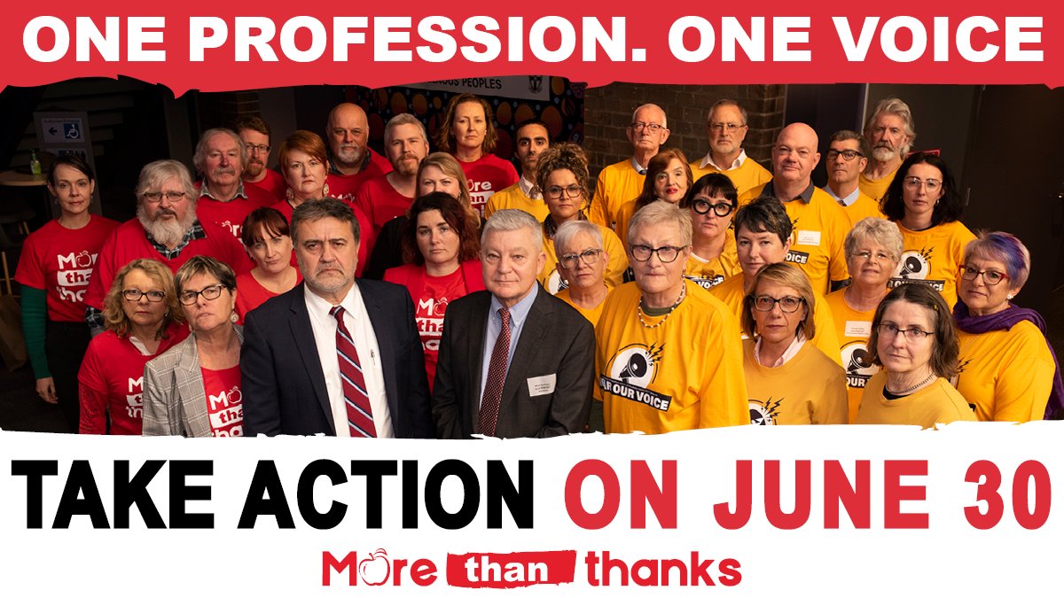 TeachersFed's tweet photo. For the first time ever, public and private school teachers will stop work together on June 30. The future of our profession is at stake. We need urgent action on the unsustainable workloads and uncompetitive salaries that are causing widespread teacher shortages. @IEUNSWACT https://t.co/2lQlr3kHBg