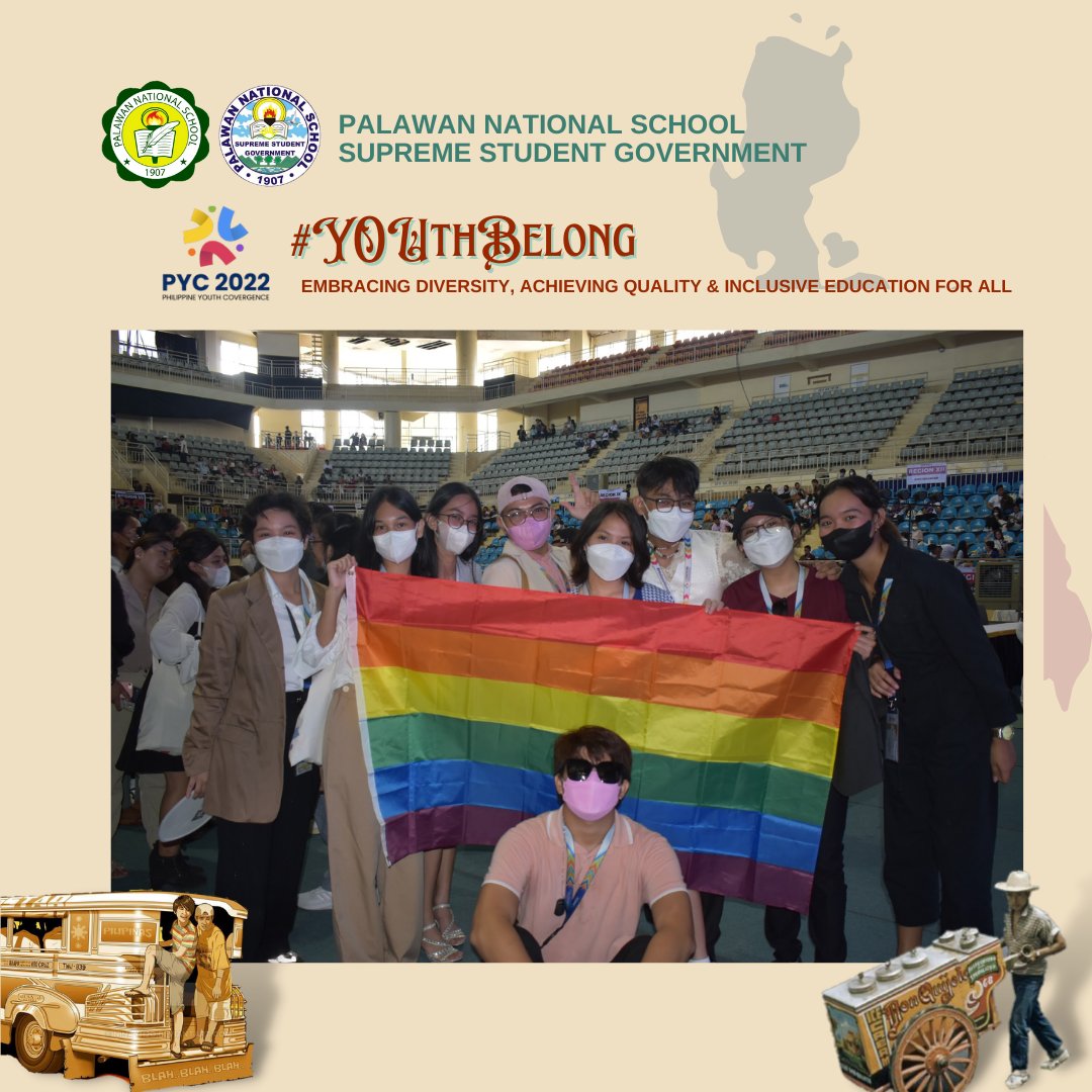 PNS_SSG's tweet photo. LOOK | PYC 2022
In embracing diversity and inclusive education for all, SSG Officers and PNS students participates in the Philippine Youth Convergence last Jine 15-17, 2022, here in Puerto Princesa City, Palawan.

Read more here: https://t.co/rrEjWn98Vc

#PYC2022
#SulongPNSians https://t.co/ZQngsM5nBJ