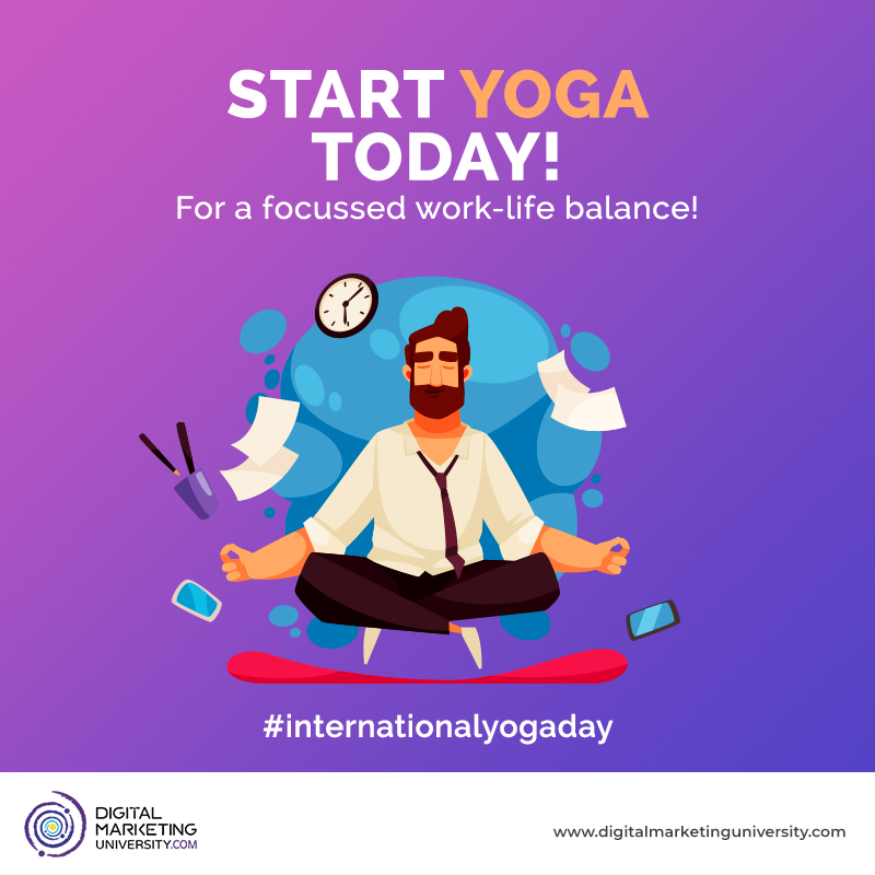 DMUSupport's tweet photo. As a first step towards achieving your career goals, start building up your concentration and focus every day by practicing yoga before starting off!
Here’s wishing you a happy international yoga day.
 
#growwithDMU #internationalyogaday #meditation #DigitalMarketingUniversity https://t.co/M3HXDFHHSC