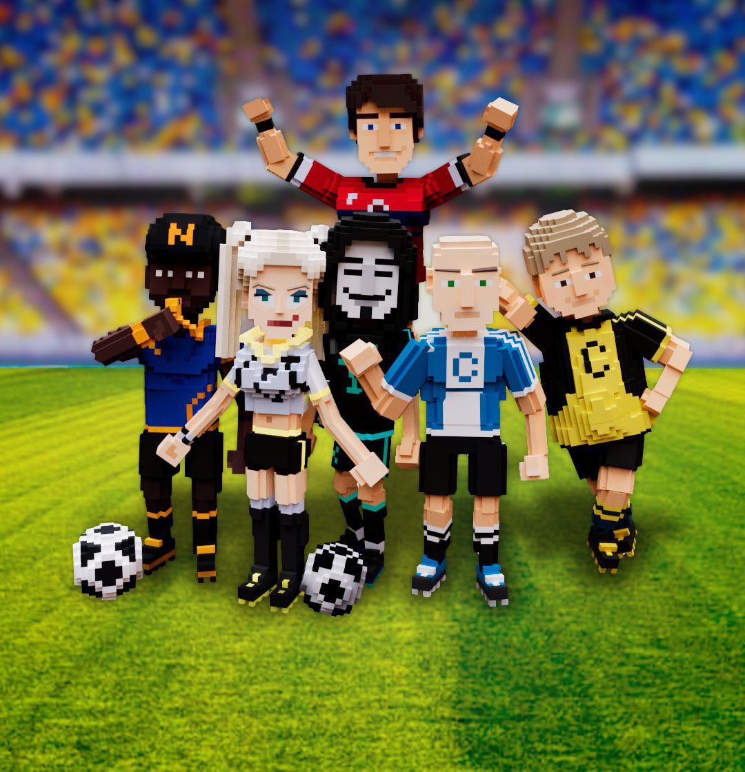 Hello soccer fans! The very first team is already preparing for the match so n <a href="/TheSandboxGame/">The Sandbox</a>!
Firstly, this is the most friendly team in the metaverse!
Secondly, each character is special! It has its own history and strengths.