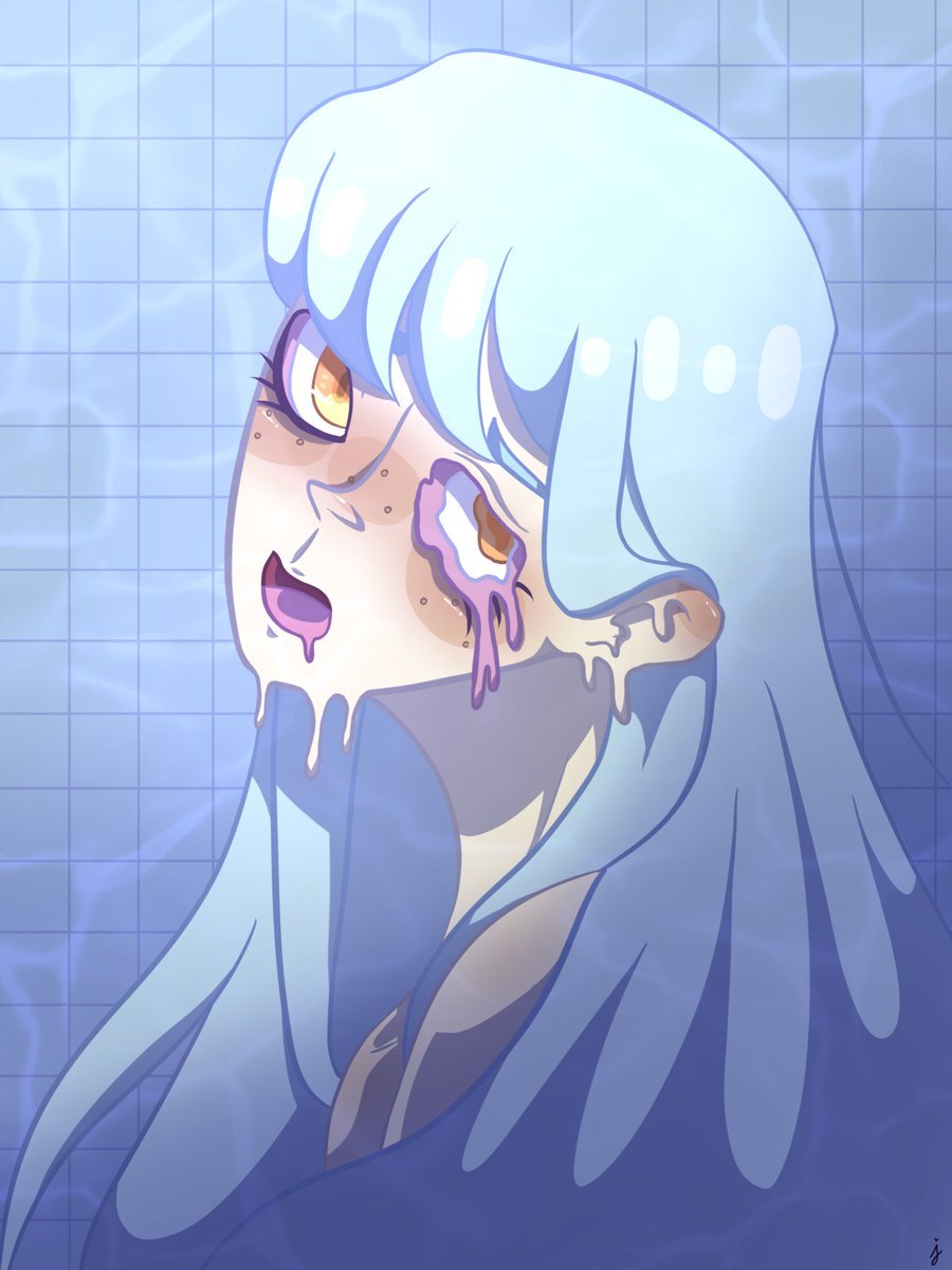 juiceboxj's tweet photo. hydro sensitive [ procreate ] - 1hr 51min
notes:  its been a while since i've done a proper digital piece, i'm really proud of this one.  there wasn't a lot of inspo, just thought of melting and drew her. 🧃 https://t.co/1OPk6cgf46