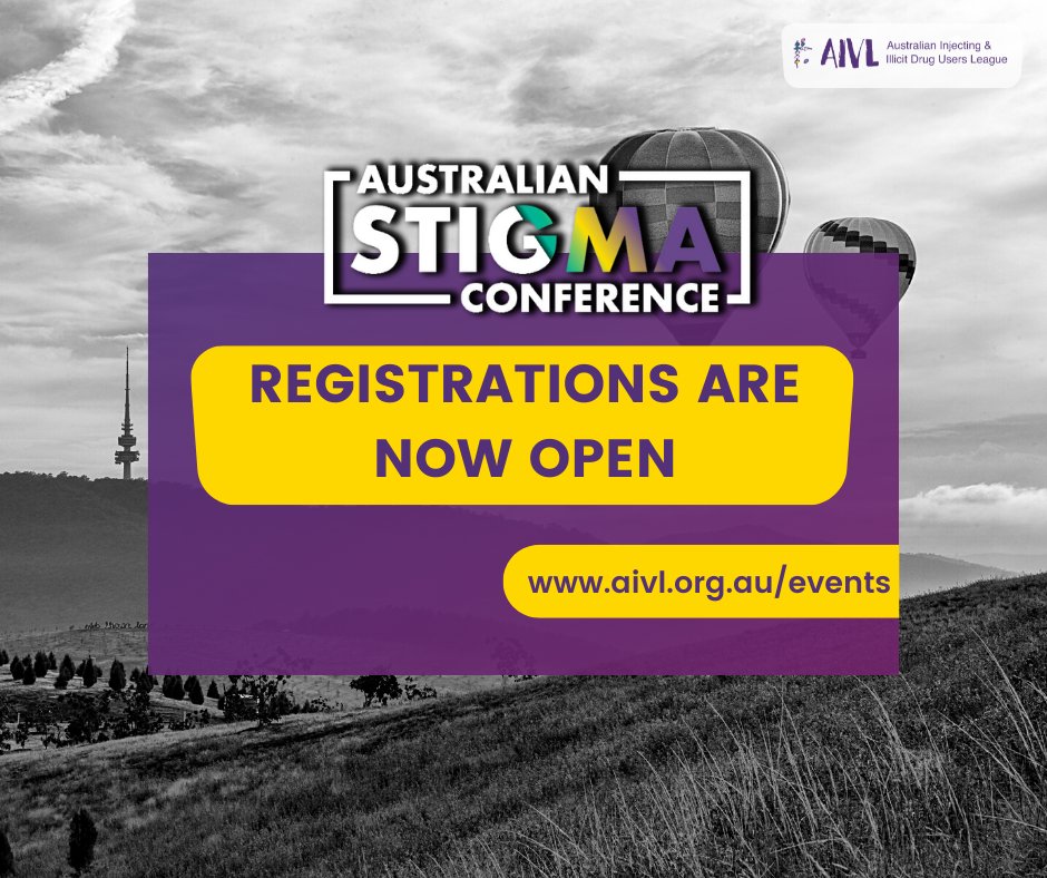 Registrations for the Inaugural Australian Stigma conference are now open. It should only take you 2 mins to complete the registration form and the form can be easily filled out from your mobile or laptop. 
Register now via:  aivl.org.au/events/austral…