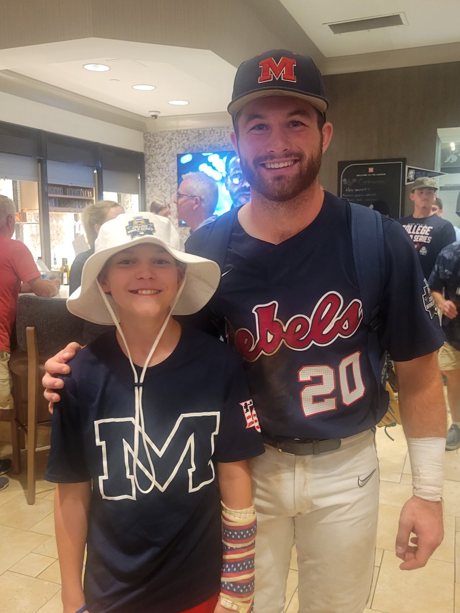DubCoNationals's tweet photo. Trev and I were lucky enough to see @Calvin_Harris33 have himself a night &amp; @OleMissBSB win another game at the CWS. 
Go Rebs!! https://t.co/oeGXST3ydu