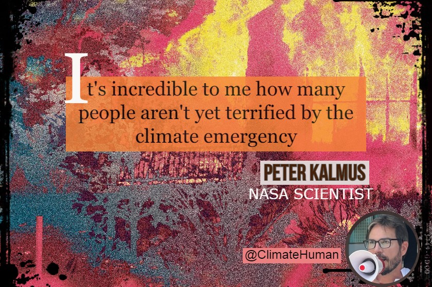 If you aren't terrified, you aren't paying attention. 
#ClimateEmergency 
quote <a href="/ClimateHuman/">Peter Kalmus</a>