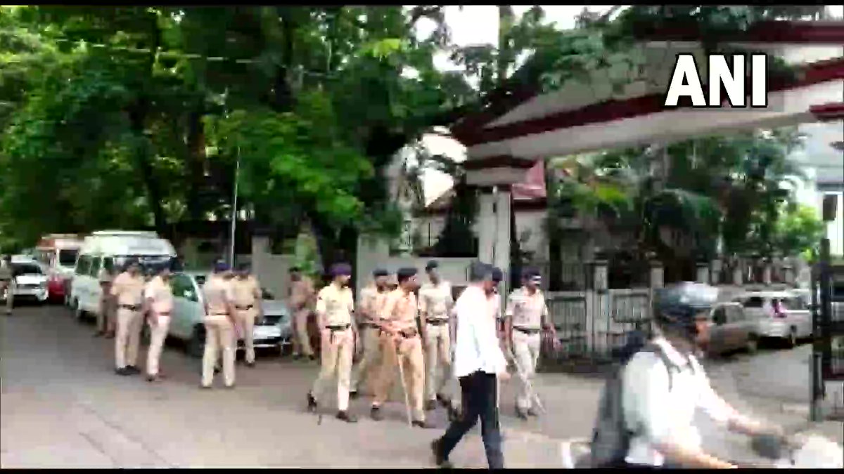 Security heightened outside the residence of Maharashtra minister and Shiv Sena …