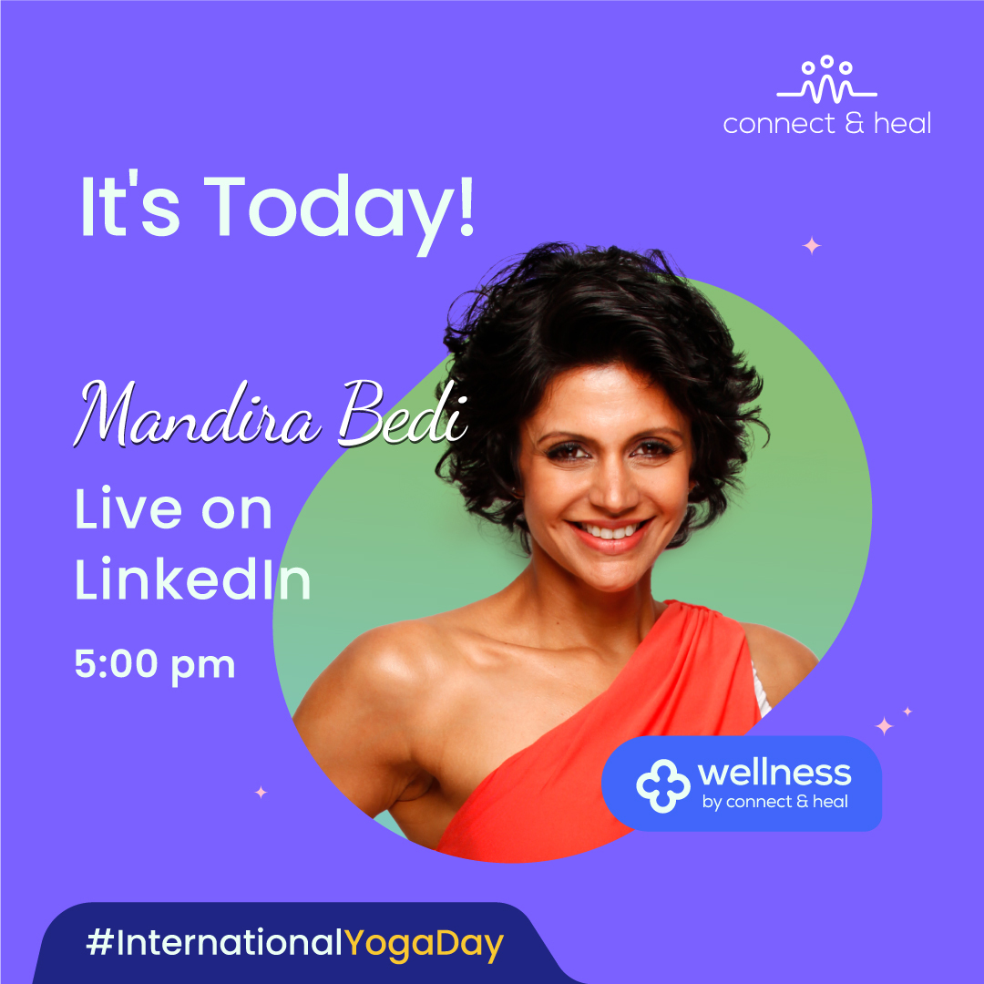 It's happening today!

The #internationalyogaday event with Mandira Bedi x Connect and Heal!

Growing old is inevitable, but aging is optional.

Live on LinkedIn: lnkd.in/eJwyuvNA
Join us at 5 pm.

#Yoga #CelebrityYoga #HealthcareForAll #linkedinevents #healthandwellness