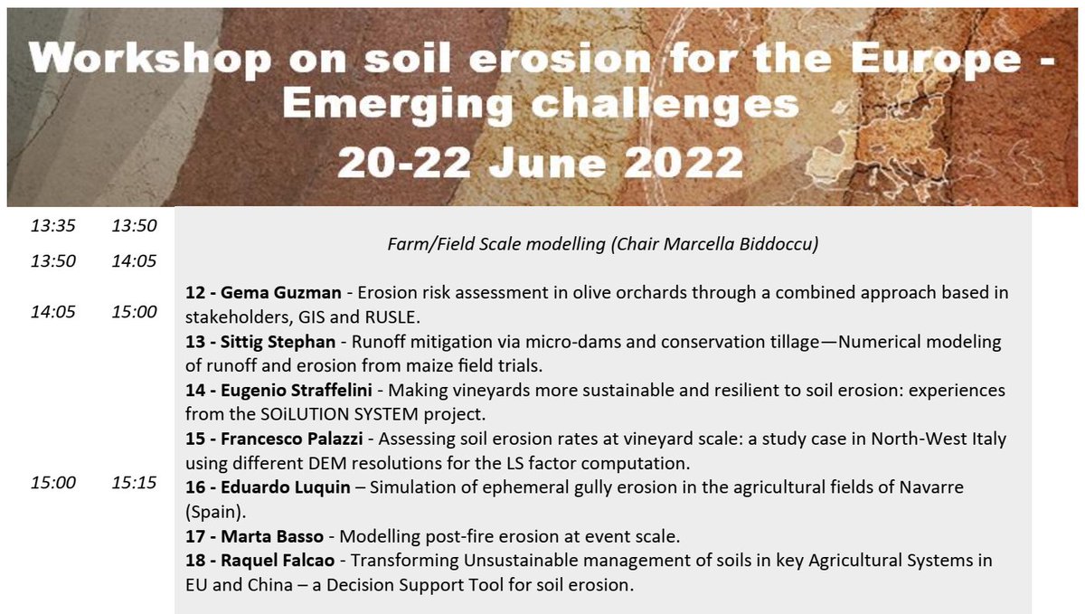👏What an interesting first day of the #online #workshop organised by the #EUSO group! 
And @Project_TUdi  was there! 🎉Thanks to @Dicasivi @PanosPanagos33 and @icram77 for the great oppotunity!
Still 2 days left to keep on learning about #soilerosion 
#EUsoil. 🧐Don't miss it!