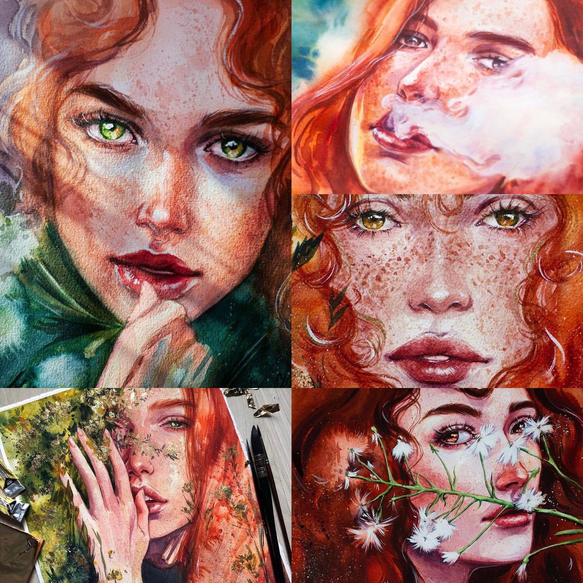 tretyakova_arts's tweet photo. Good morning ☀️ This is my watercolor painting. Redhead beautiful ❤️‍🔥 I haven't drawn a single redhead digitally yet. I think it needs to be fixed soon.

I wish you all a happy, sunny day! 🥰 https://t.co/s2QgN0xocm