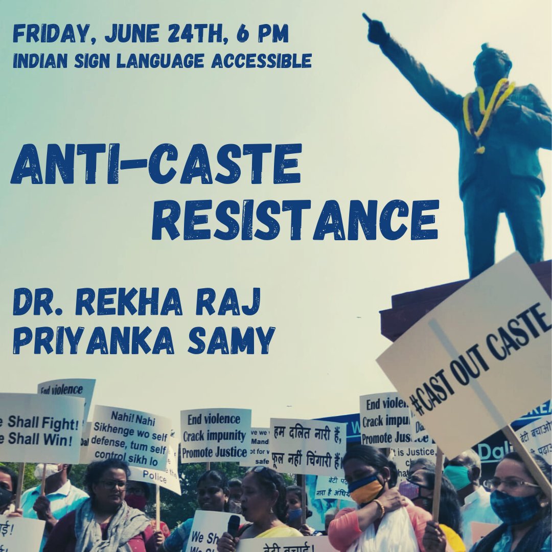 GatherSisters's tweet photo. Sisters,

A Blue Dawn is imminent as a powerful resistance against the tyranny of Brahmanical Patriarchy takes root. What do we actually mean when we talk about caste justice?

Come Listen💙

Guest bios: https://t.co/1mri0Tleew
Host: @gopikabashi
Register: https://t.co/BEn0uhyFOF https://t.co/rJyhwMEtrL