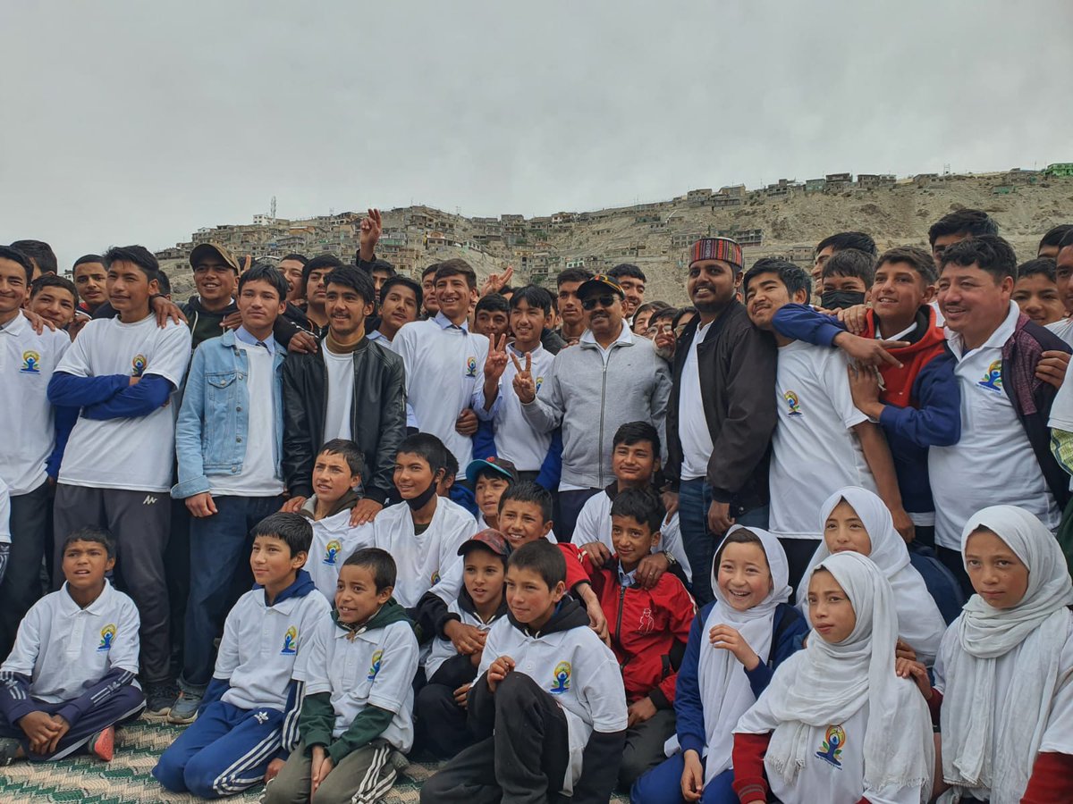 ajaymishrteni's tweet photo. Attends International Yoga Day celebrations at Khree Sultan Choo Sports Stadium Kargil in Ladakh. #InternationalYogaDay 
@BJP4India @BJP4UP https://t.co/d1bwJTqA2c