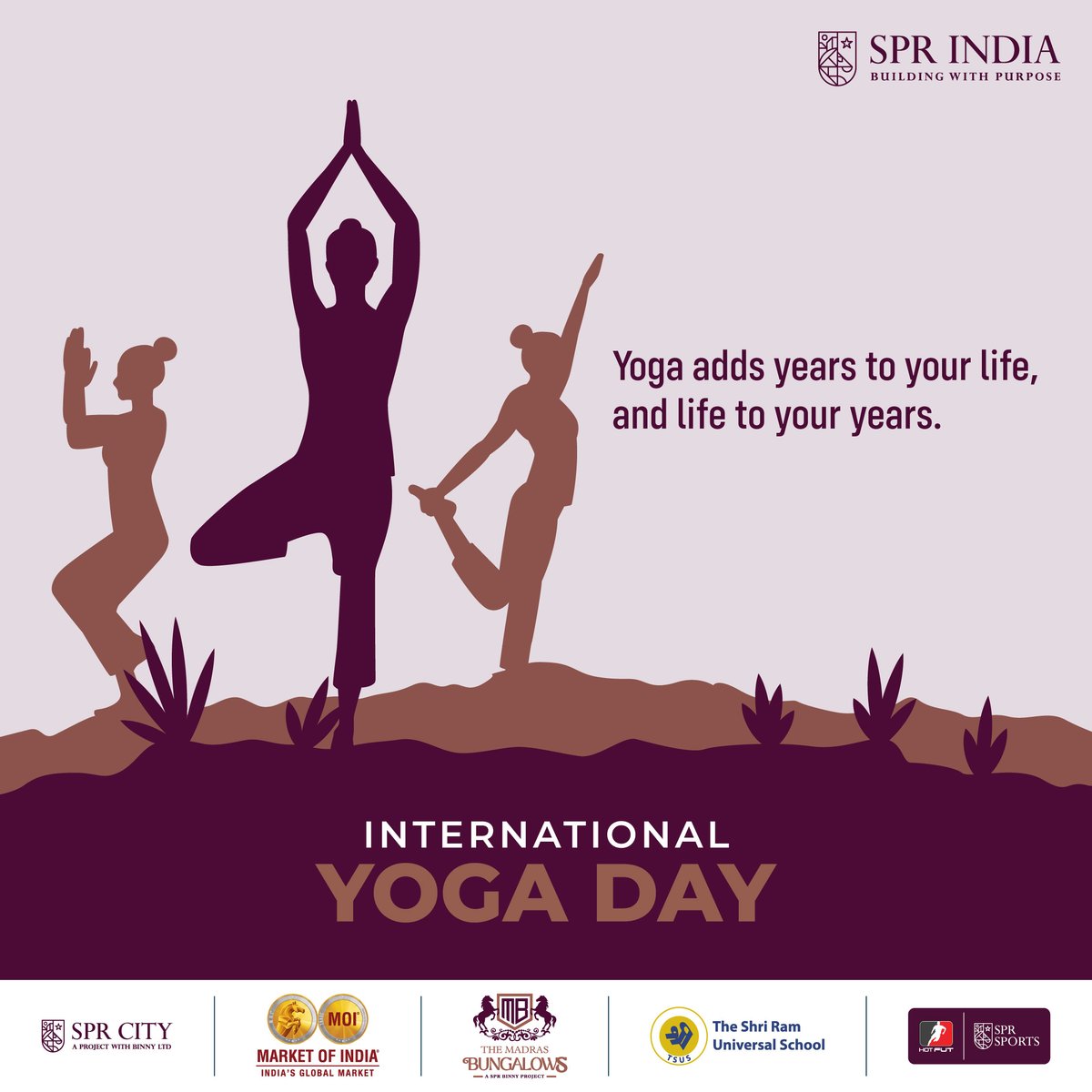 SPRHighliving's tweet photo. On this International Yoga Day, let us all practice Yoga and work towards the betterment of our mental and physical health.
Happy International Yoga Day.
.
.
#SPR #SPRIndia #internationalyogaday #fitness #SPRHighliving #RealEstate #Chennai #LuxuryHomesChennai #ChennaiRealEstate https://t.co/uOLMiOUpY5