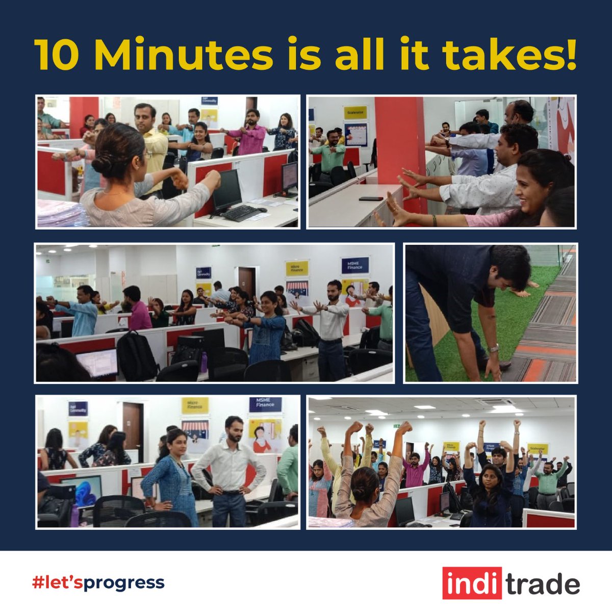 Inditrade's tweet photo. Our Peepul. Our Strength. Working together. Partying together. And now, staying healthy together. #internationalyogaday2022 #yogaday #letsprogress #inditrade #fitness #meditation #yogapractice #yogalife https://t.co/u6EC7uAzE8