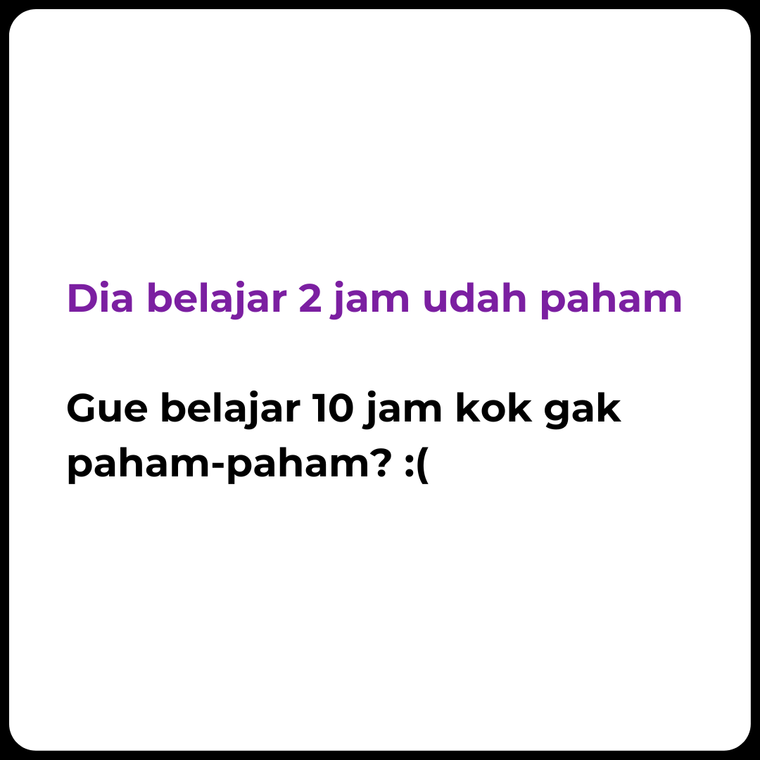zeniuseducation's tweet photo. Buat yg ngerasa udah belajar sungguh2, tapi hasilnya belum maksimal, lo gak sendiri.

Nah, Zen mau share konsep penting bgt ttg PRODUKTIVITAS.

Banyak yg nganggep kalau kerja keras aja udah cukup buat dapet hasil optimal. Padahal, belum tentu.

PRODUKTIF ≠ KERJA KERAS https://t.co/ygzu6CVJJe