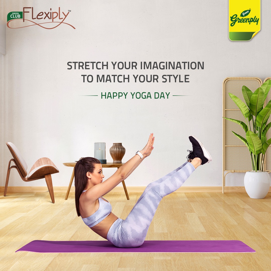 GreenplySocial's tweet photo. We have enough room to incorporate your imagination and wishes so that you don't have to compromise your lifestyle. Greenply wishes everyone a Happy #InternationalYogaDay!
.
.
#GreenplyPlywood #FlexiPly #YogaDay https://t.co/6KADo8FISO