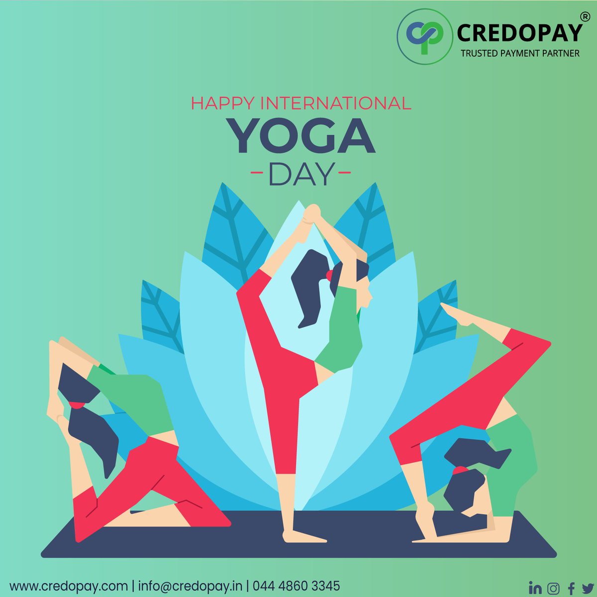 CredoPay's tweet photo. #Happy International Yoga Day from CredoPay  !!! 

#TransTrac #Banking #YogaDay #Fitness #Fintech https://t.co/5olw7XaTRo
