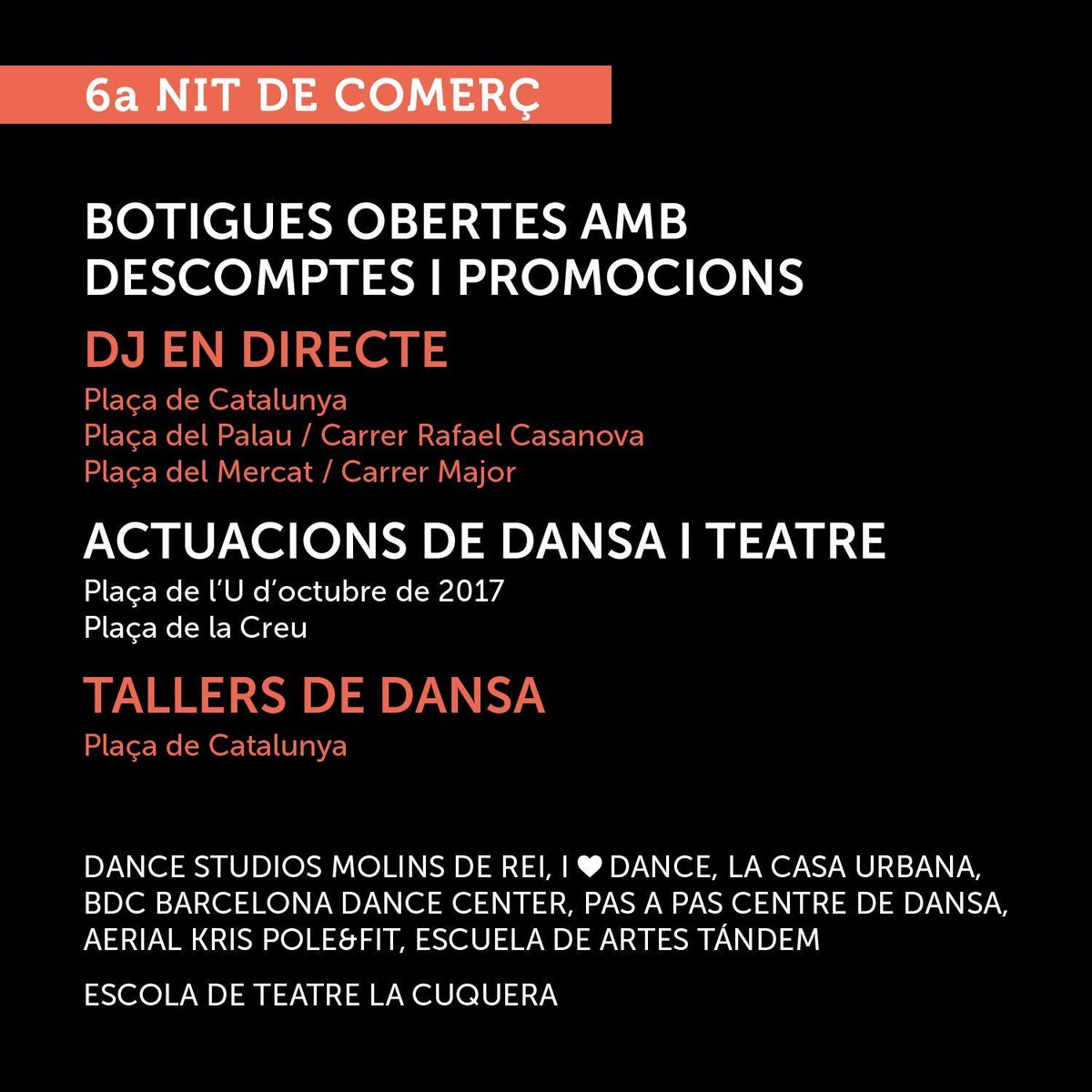 6a #NitdeComerç a #Molinsderei .
Descomptes, promocions i actuacions el dissabte 2 de juliol de 2022 de 20 a 24h.

 #comerçmolins #mdrcentredecomerç #molinsmola #molinsdereimola #molinscentredecomerç #botmolmolinsderei #botmol  #nitdelcomerç #shoppingnight