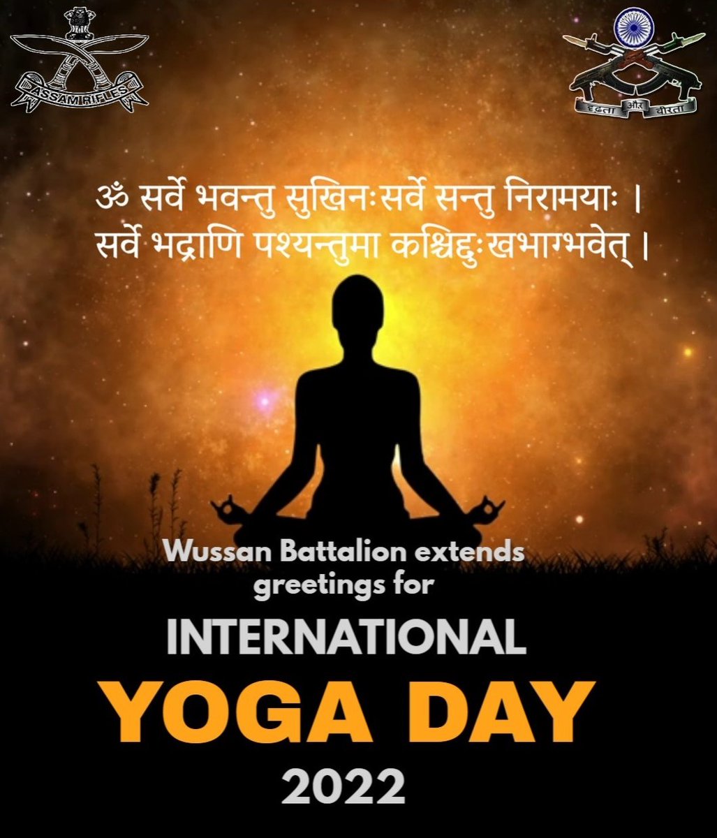 ToofaniBaba1's tweet photo. "You cannot always control what goes on outside, but you can always control what goes on inside." 
Wussan Battalion extends greetings on occasion of International Yoga Day 2022 to all fellow countrymen.

#YogaDay2022
#YogaforHumanity
#IndianArmyforCitizen https://t.co/oA7pI9M6iw