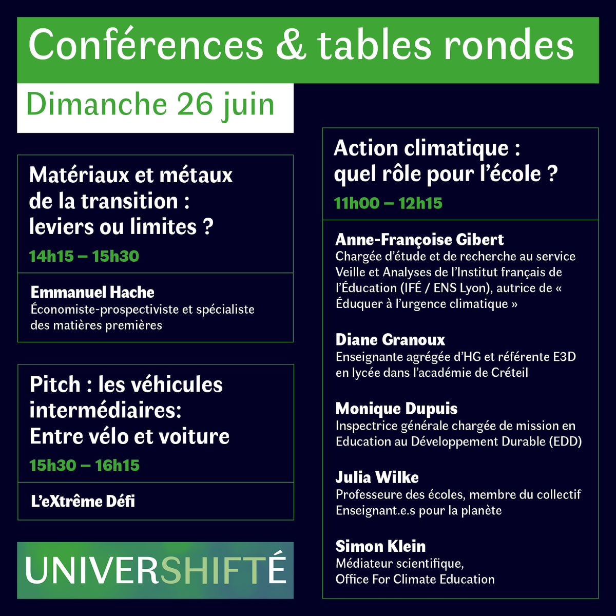 Les_shifters's tweet photo. Univershifté 2022 

🙈 L'adage dit : un problème bien compris est à moitié résolu. 
  
🛎️ Au programme le dimanche après-midi … 
 
🎫 Rendez-vous le 25 et 26 juin sur le campus de la Doua, à Villeurbanne.

🌲Vos places : https://t.co/OSGznIEfh8 https://t.co/04fQGX74r0