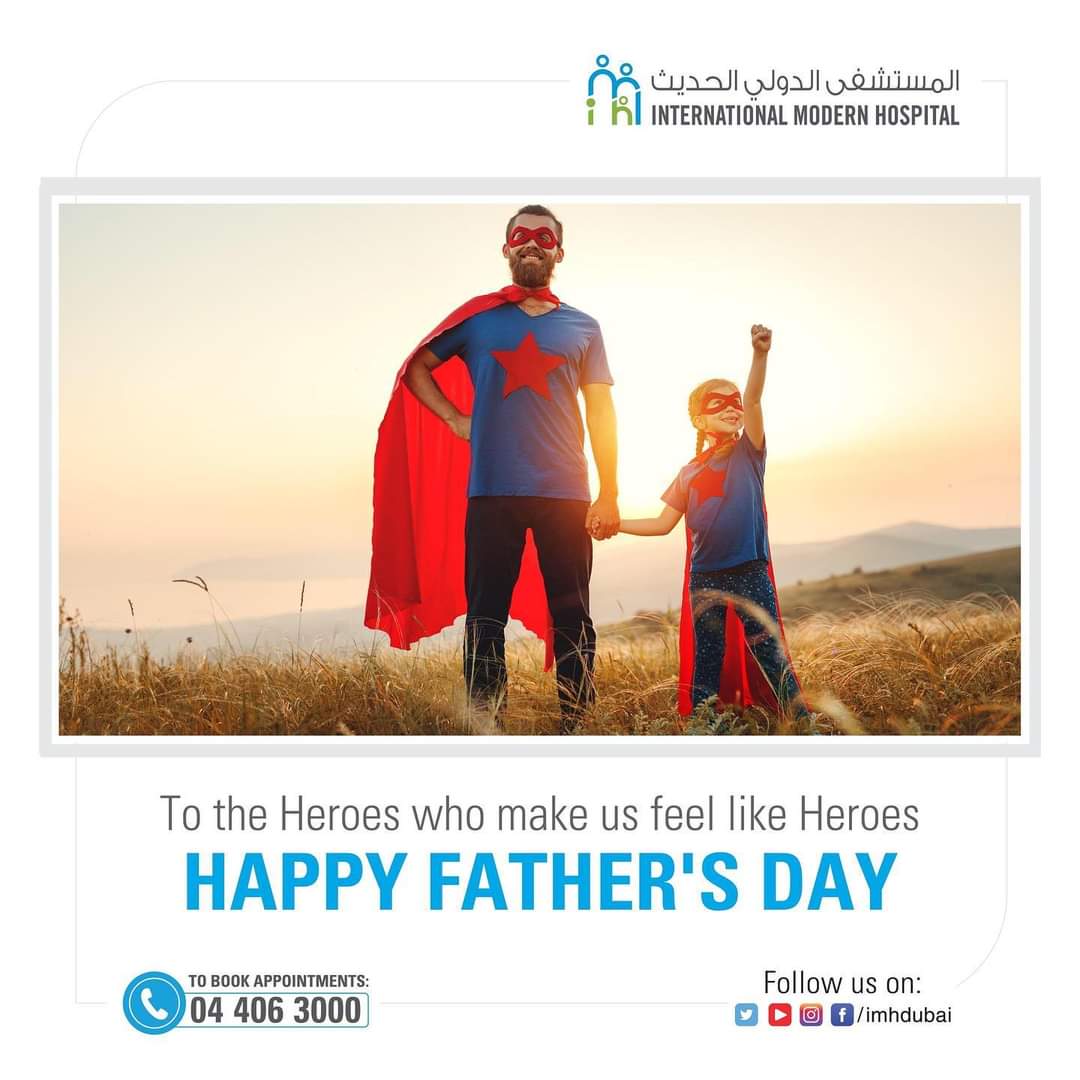 Fatherhood is the epitome of strength and courage, patience and affection. Best wishes to all fathers on this Father’s Day celebration. #imh #imhdubai #itsmyhospital #fathersday #father #FathersDay2022
