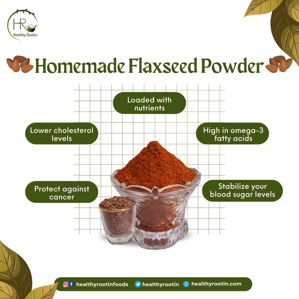 HealthyRootin's tweet photo. The way to good health is through healthy food and good taste. This summer cool yourself with Homemade Flaxseed Powder https://t.co/u7piRtj3Dq