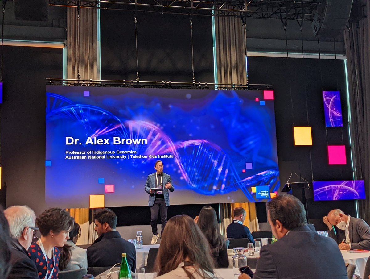 methylnick's tweet photo. Sad @drjosephpowell couldn't make the summit and Alex Brown is speaking on indigenous genomes before I have to step out for a PhD confirmation meeting and will miss the last part of an awesome @illumina @illuminaLive #genomicsSummit https://t.co/UcJZ7cnV8P