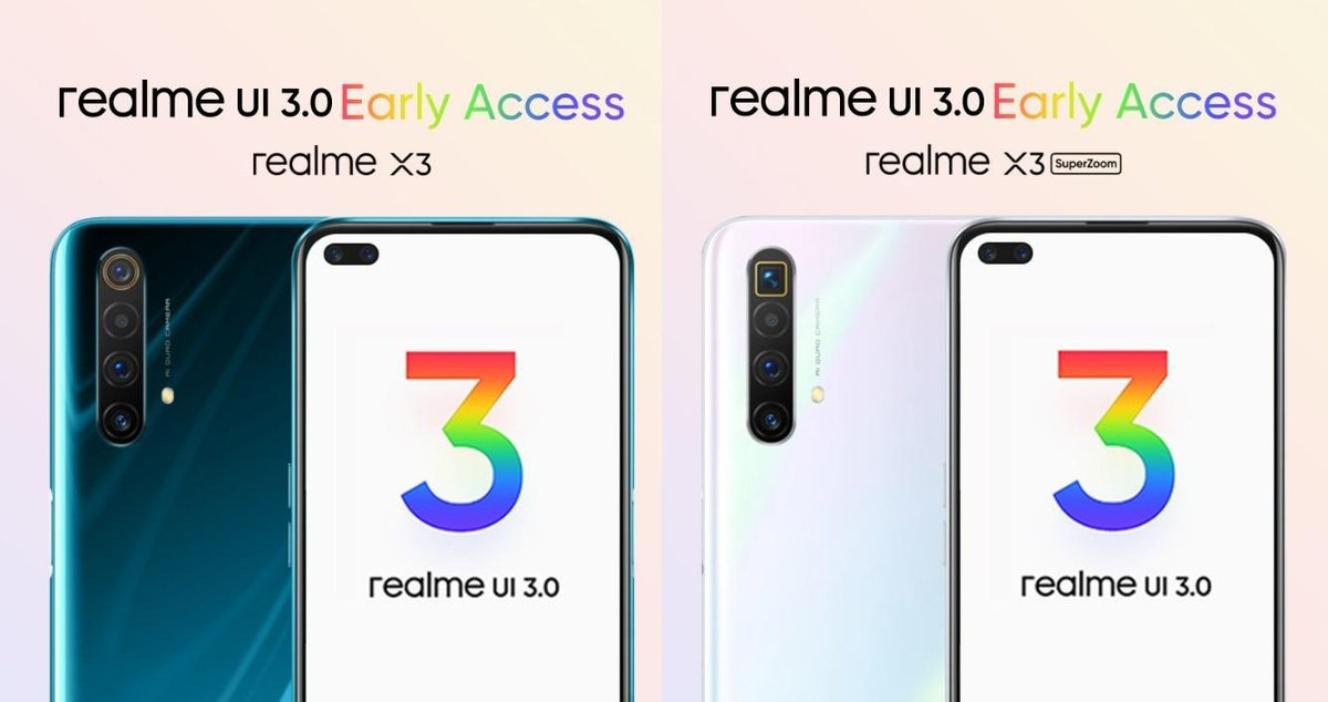 TechAlertNow's tweet photo. realme X3 and realme X3 SuperZoom realme UI 3.0 × Android 12
Early Access Program Announced
#RealmeX3 #RealmeX3SuperZoom https://t.co/ulooTEwXlA